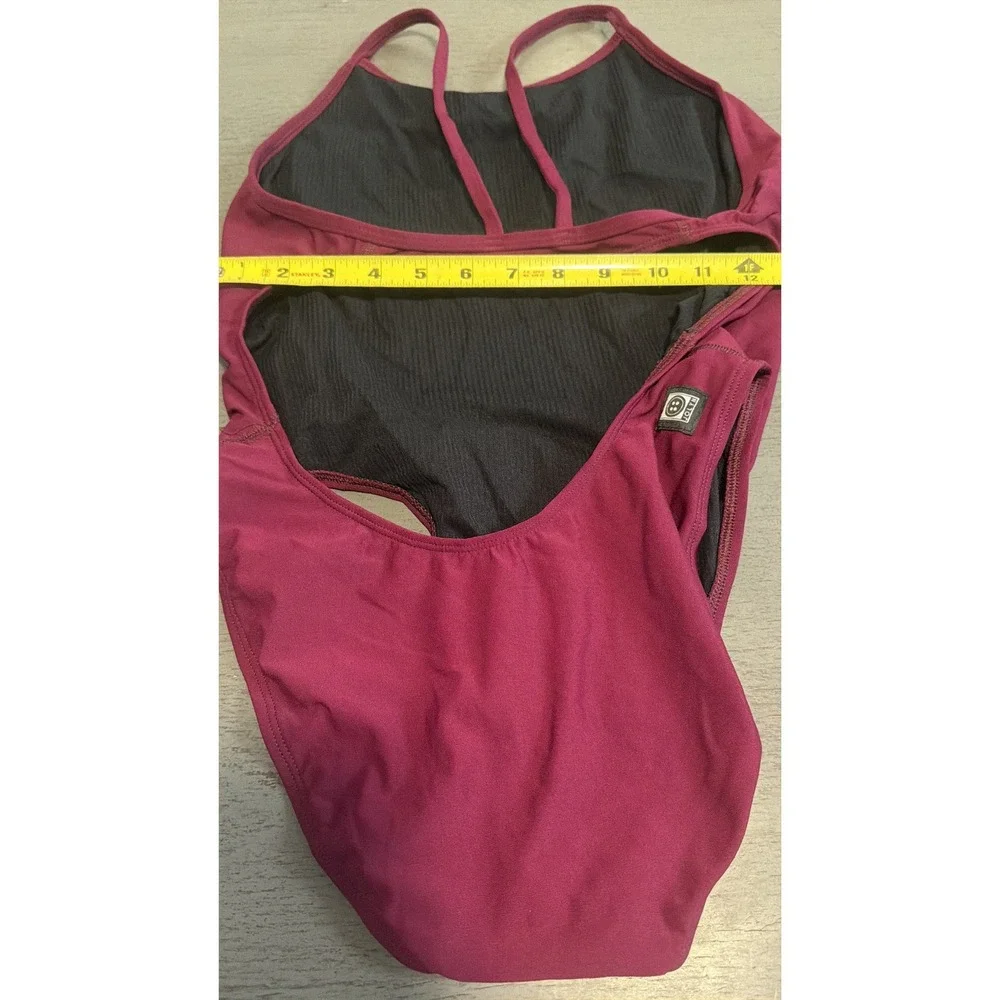Jolyn Chevy One Piece Swimsuit Berry Pink Magenta Training Swimwear Size 34